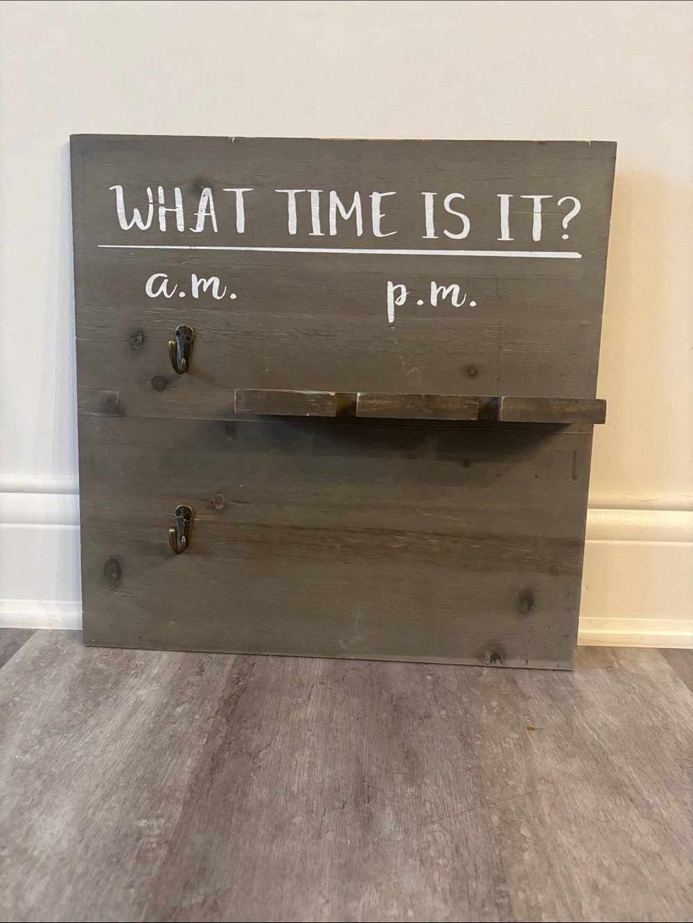 What Time Is It? Wall Organizer in Gray - Unbranded